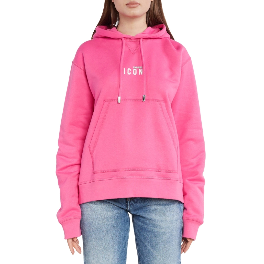 DSQUARED2 Icon Small Logo Pink Hoodie M