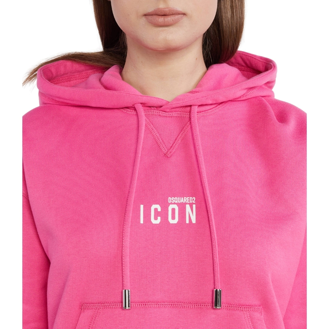 DSQUARED2 Icon Small Logo Pink Hoodie M