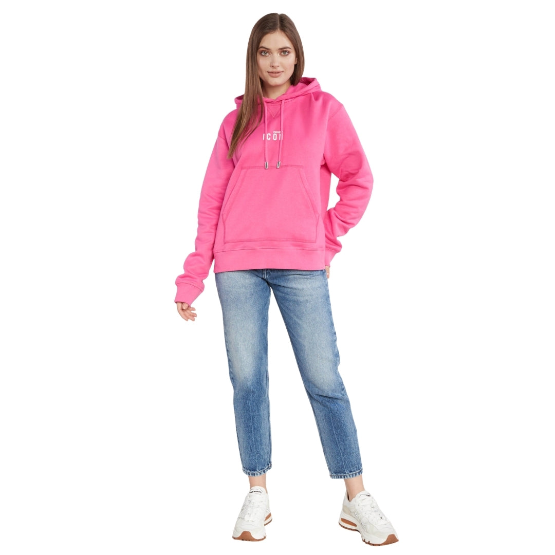 DSQUARED2 Icon Small Logo Pink Hoodie M