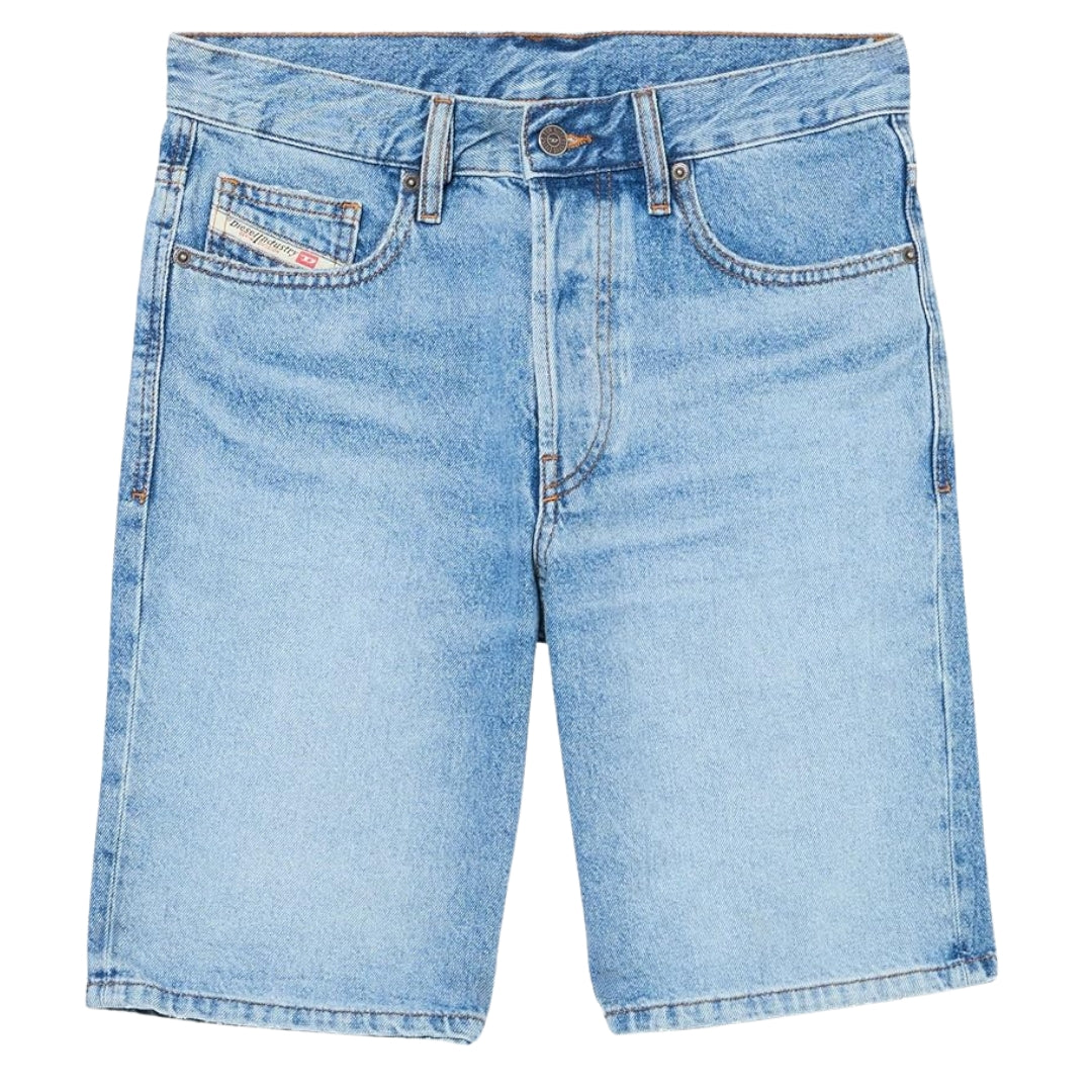 Diesel Slim Short Blue Denim Shorts SLIM-SHORT CALZONCINI R9B92 - Style Centre Wholesale