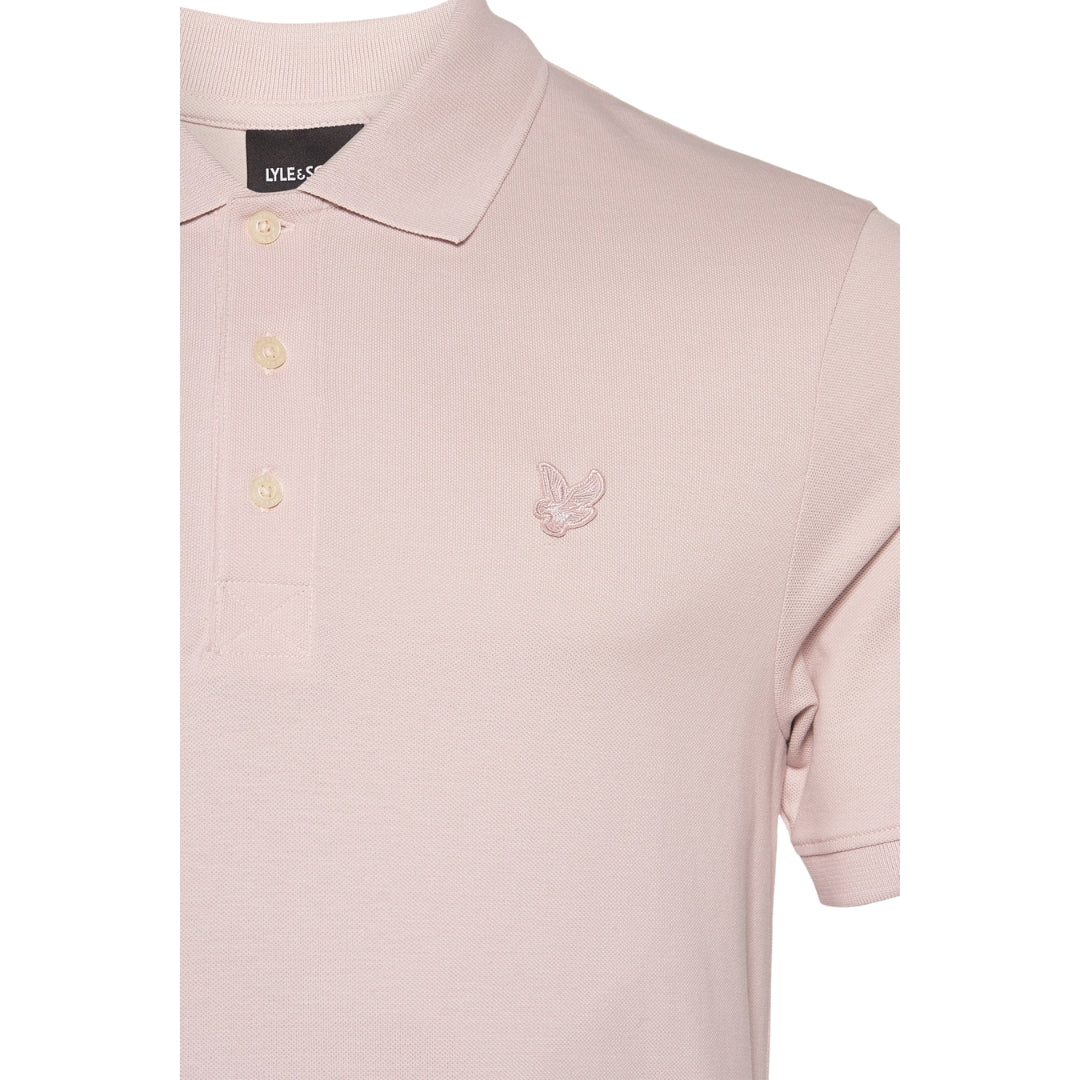 Lyle & Scott Tonal Eagle Pink Salt Polo Shirt M