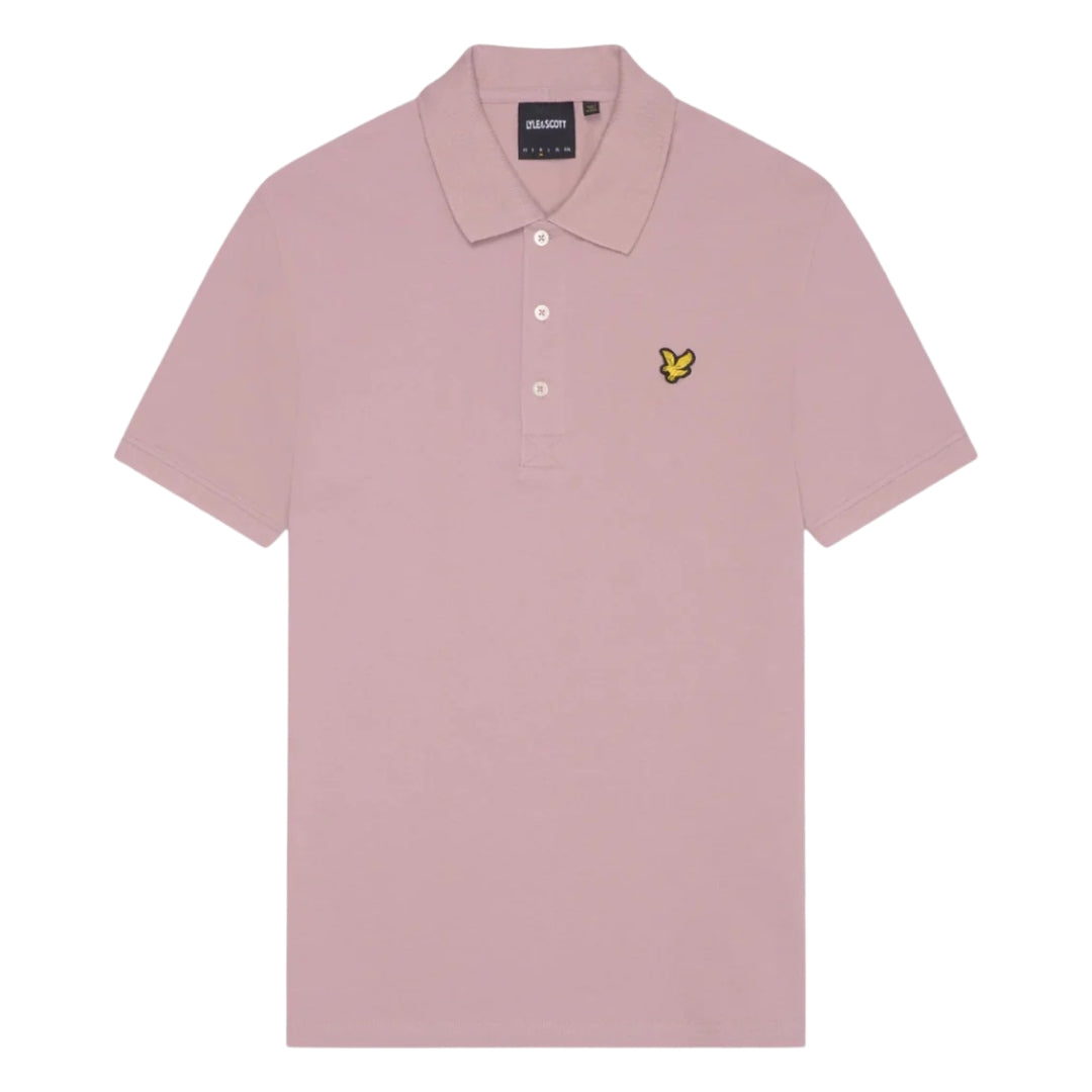 Lyle & Scott Field Thistle Pink Plain Polo Shirt SP400VOG Field Thistle X408