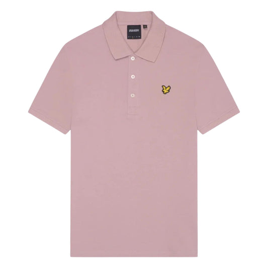 Lyle & Scott Field Thistle Pink Plain Polo Shirt SP400VOG Field Thistle X408
