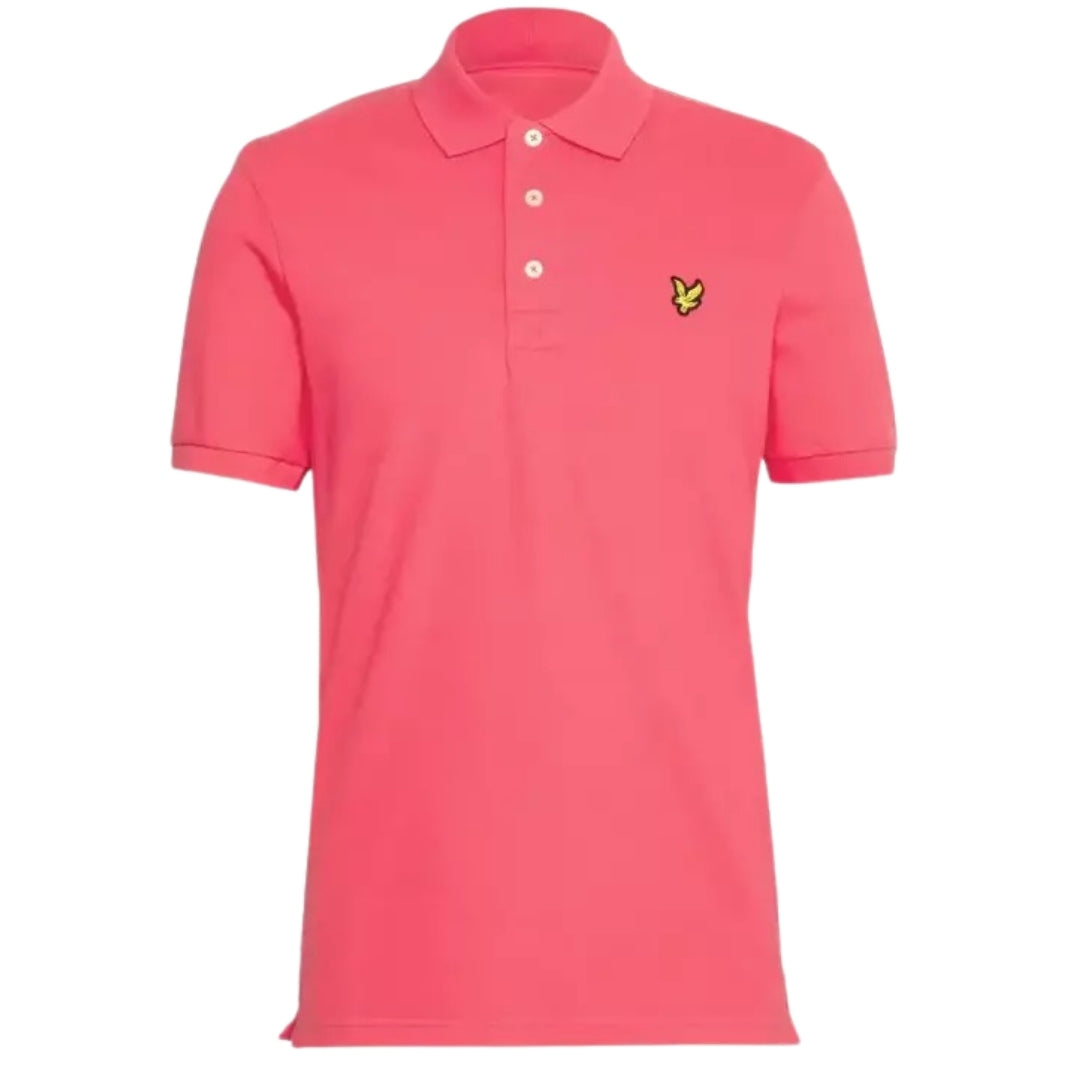 Lyle & Scott Electric Pink Plain Polo Shirt S