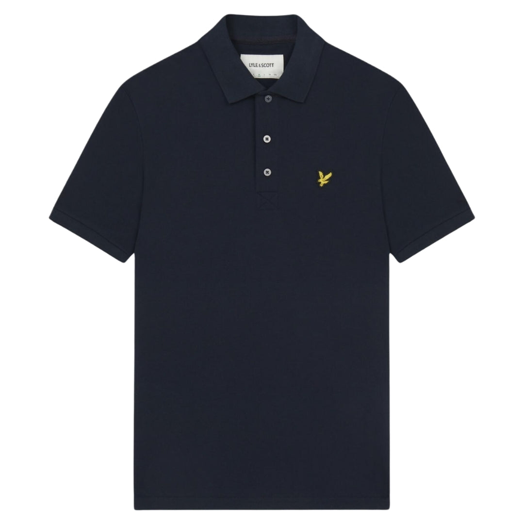 Lyle & Scott Branded Chest Logo Dark Navy Blue Polo Shirt M