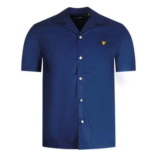 Lyle & Scott Navy Blue Short Sleeve Resort Shirt XS