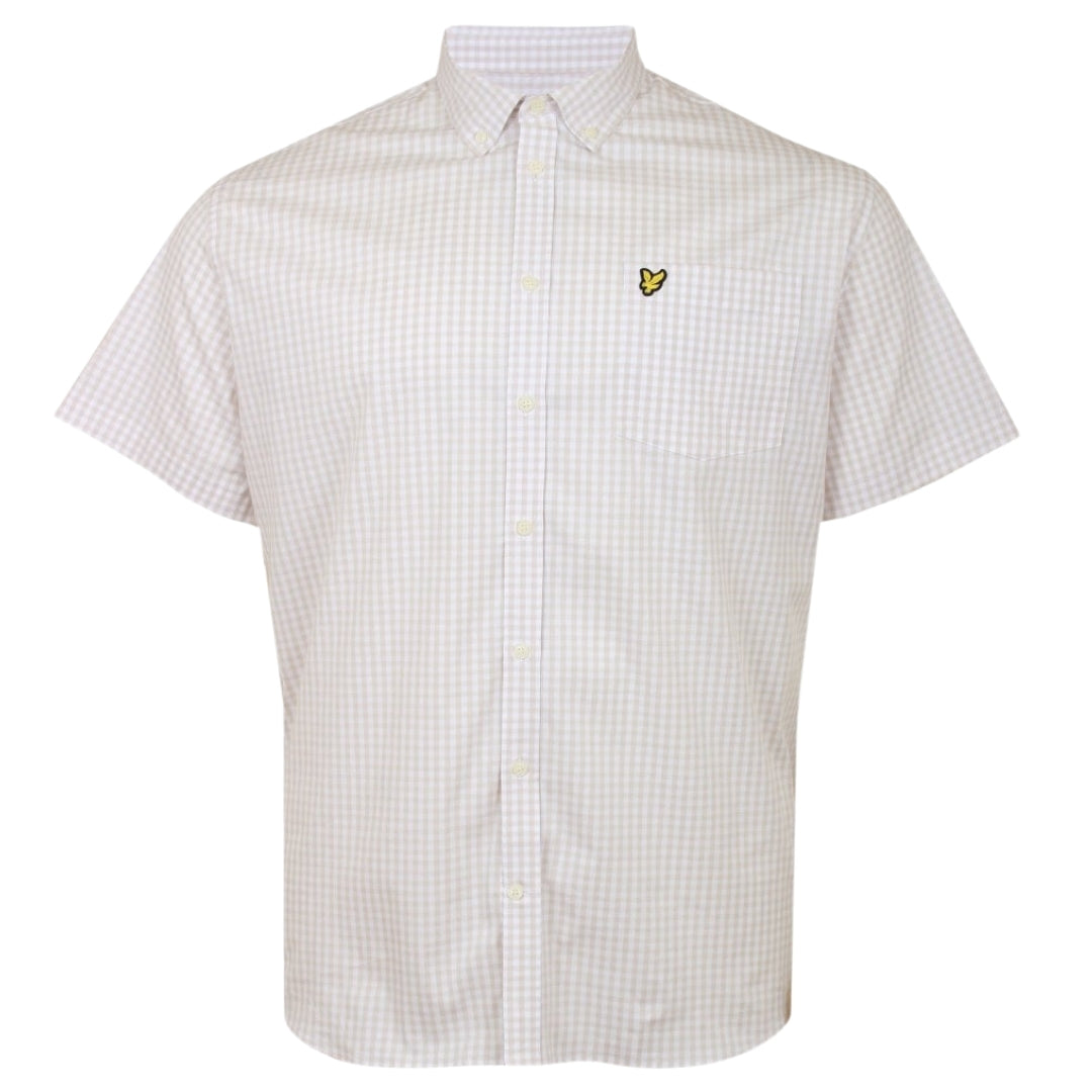 Lyle Scott Short Sleeve Slim Fit Cove Gingham Shirt - Style Centre Wholesale