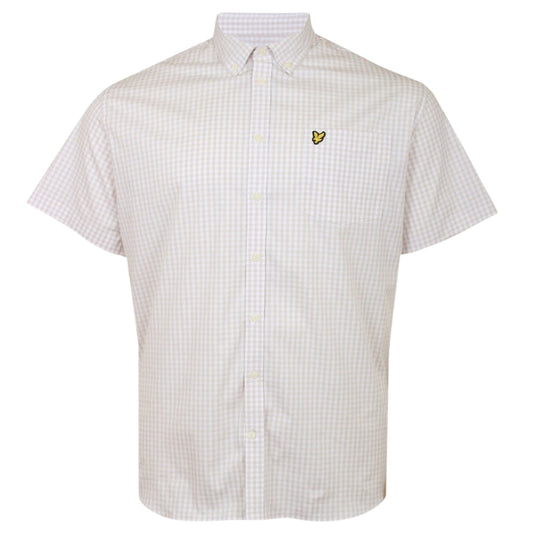 Lyle Scott Short Sleeve Slim Fit Cove Gingham Shirt - Style Centre Wholesale
