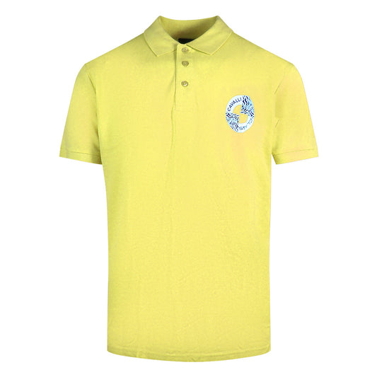 Cavalli Class Circle Logo Yellow Polo Shirt - Style Centre Wholesale
