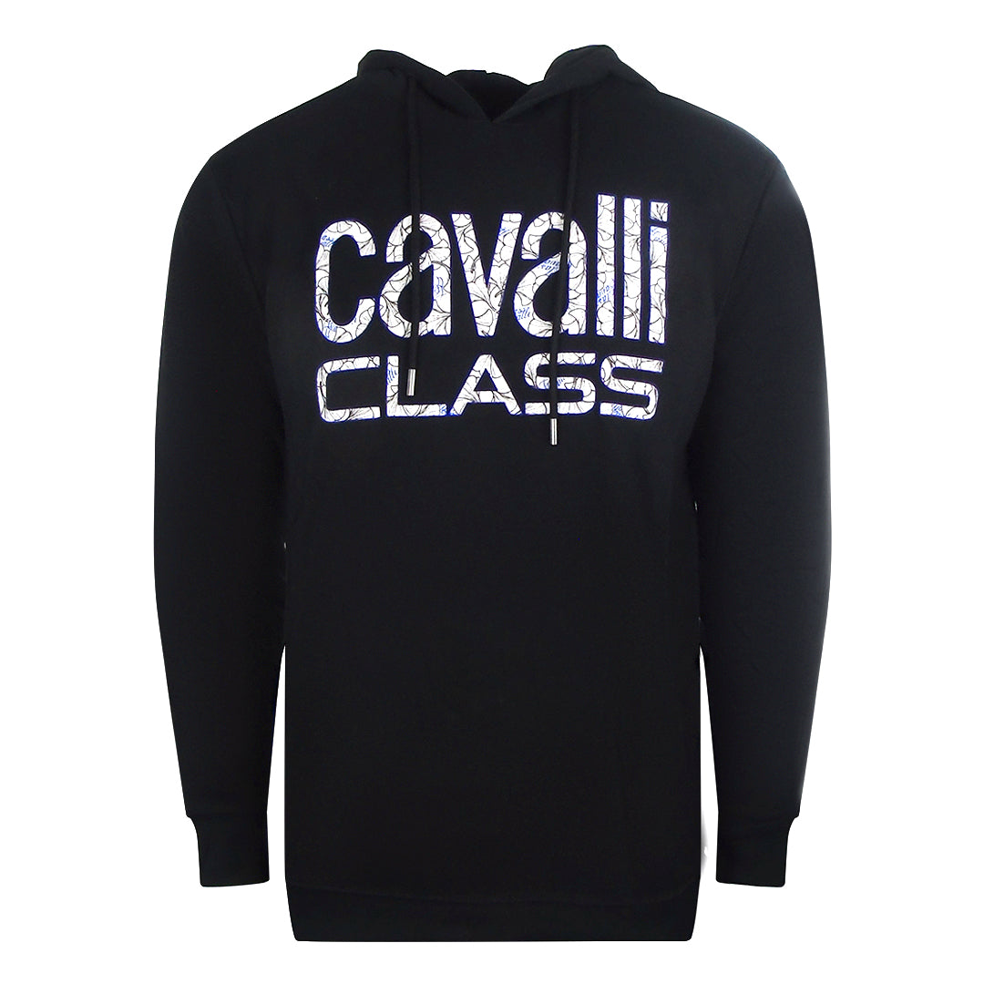 Cavalli Class Floral Logo Navy Blue Hoodie Copy - Style Centre Wholesale