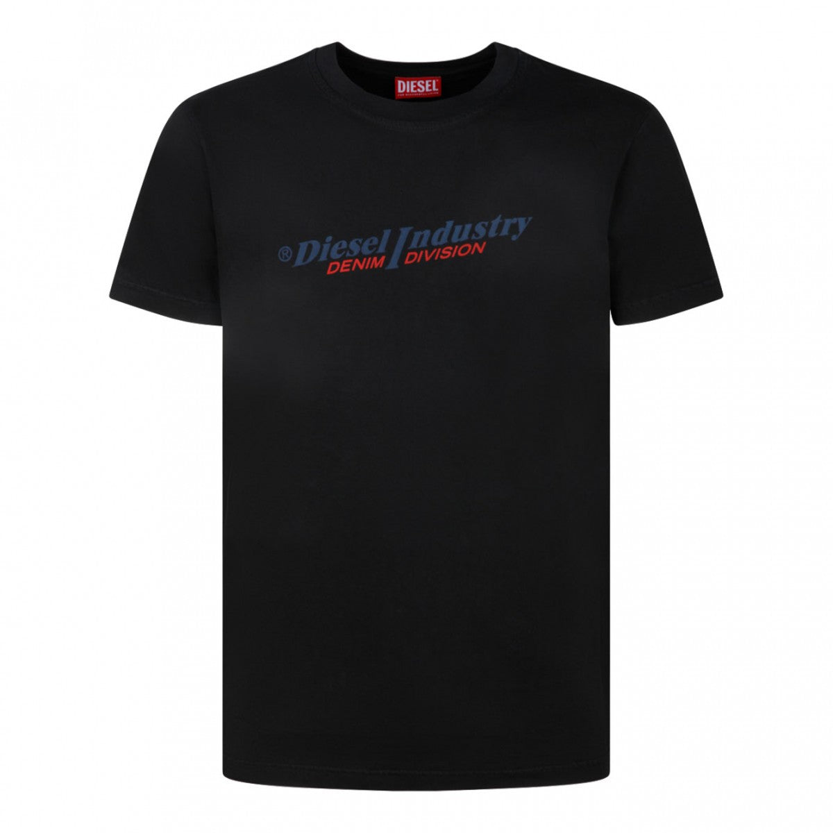 Diesel Industry Denim Logo Black T Shirt - Style Centre Wholesale