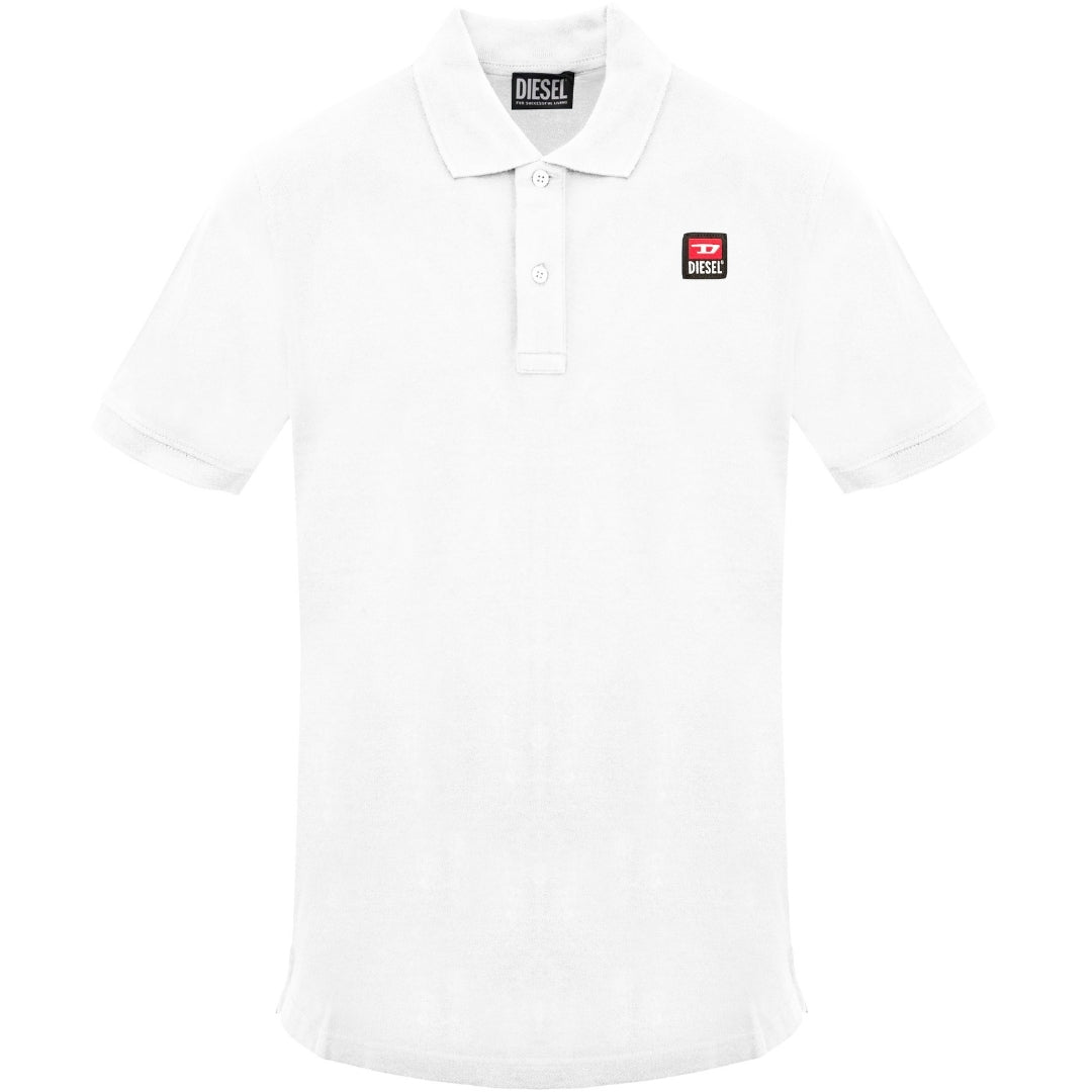 Diesel T Smith 250205 Off Bright White Polo Shirt 100 White - Style Centre Wholesale