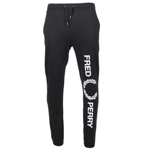 FRED PERRY T6506 102 BLACK BRANDED SWEATPANT S