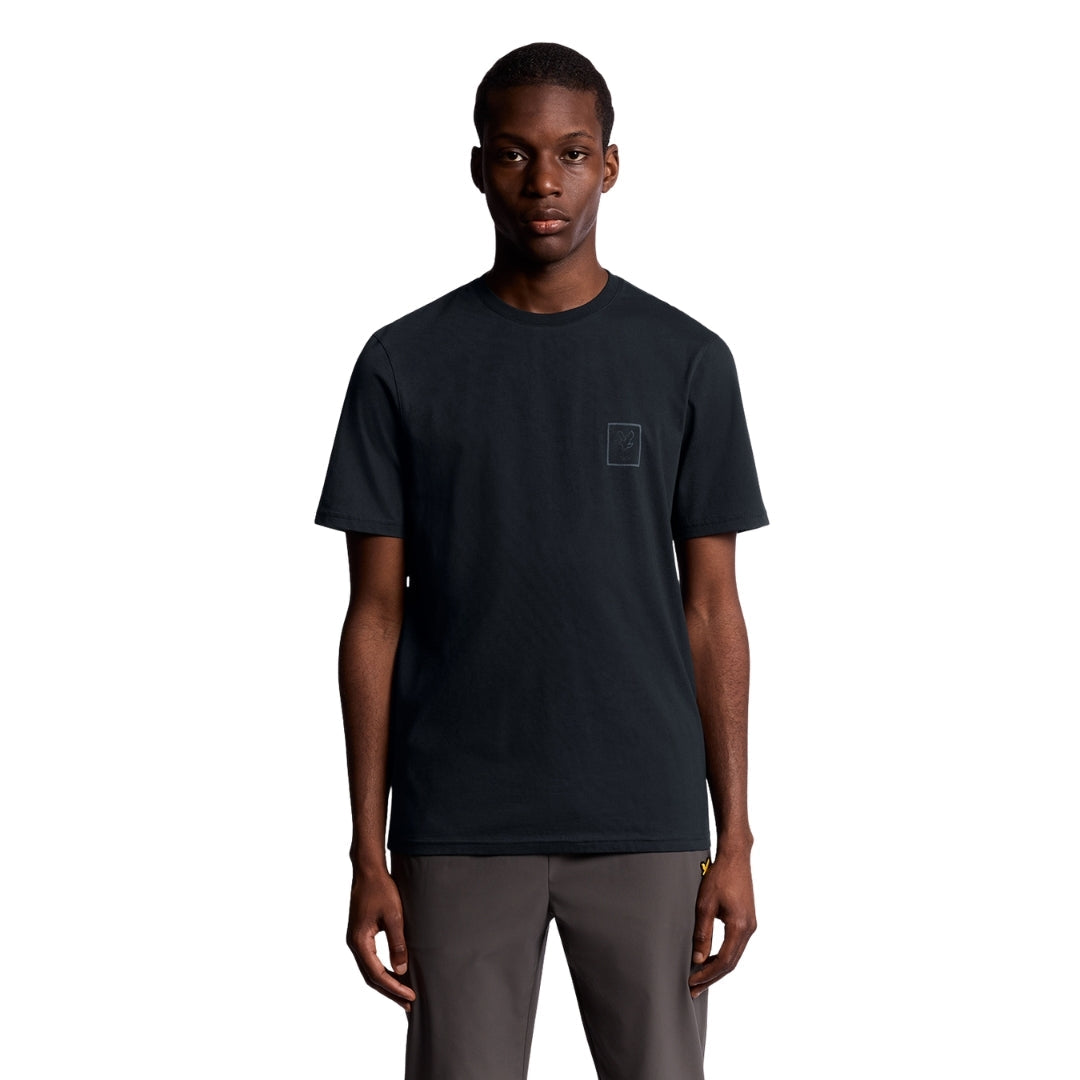 Lyle & Scott Navy Blue Rubberised Logo Graphic T-Shirt XS
