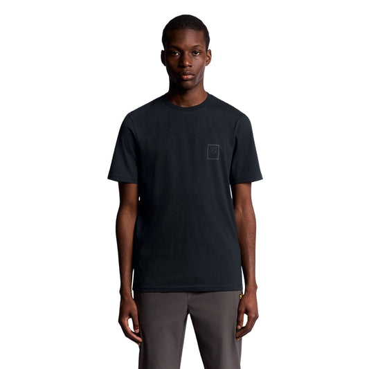 Lyle & Scott Navy Blue Rubberised Logo Graphic T-Shirt XS