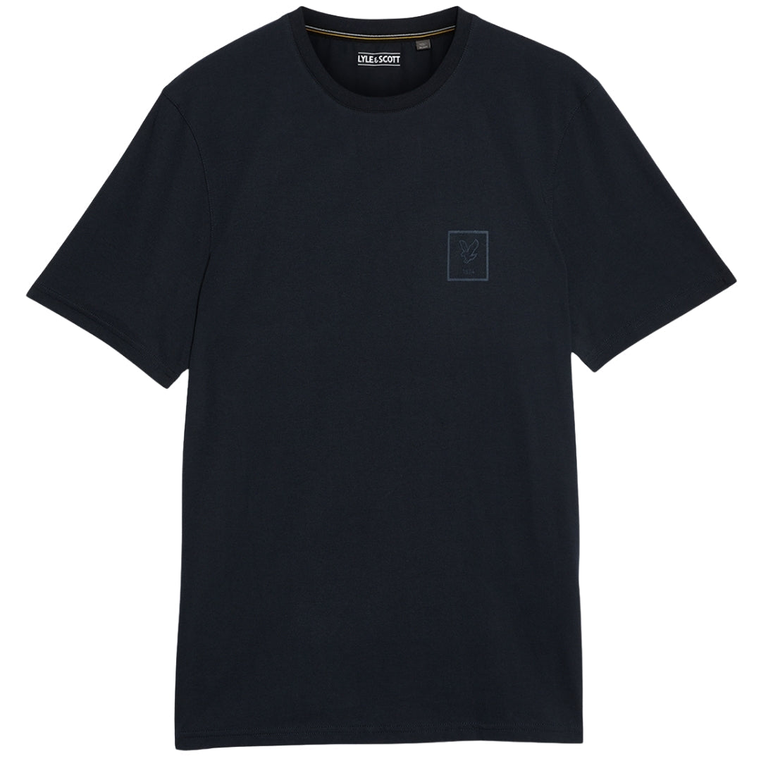 Lyle & Scott Navy Blue Rubberised Logo Graphic T-Shirt XS