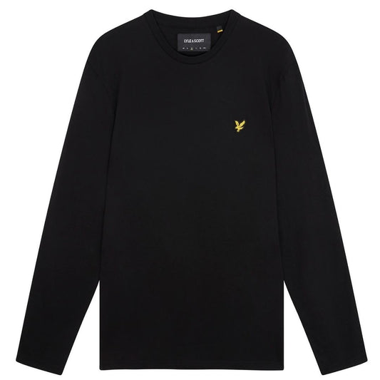 Lyle & Scott Plain Black Long Sleeve T-Shirt L