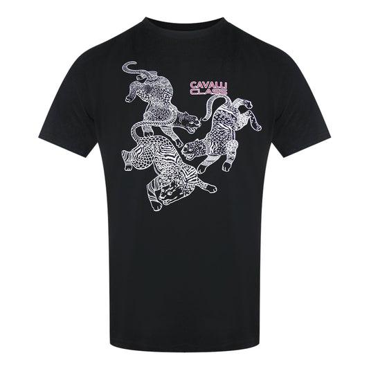 Cavalli Class Txt60C Jd060 05051 Black T-Shirt Mens M