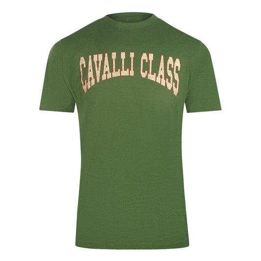 Cavalli Class Txt61A Jd060 04050 Military Green T-Shirt Mens M