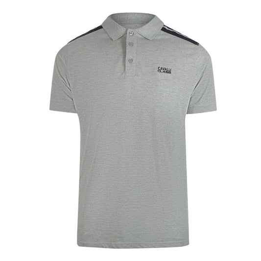 Cavalli Class Taped Shoulders Grey Polo Shirt TXT64D KB002 05014 - Style Centre Wholesale