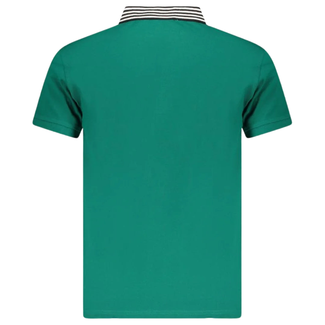 Cavalli Class Striped Collar Green Ottanio Polo Shirt TXT64E KB002 04038 - Style Centre Wholesale