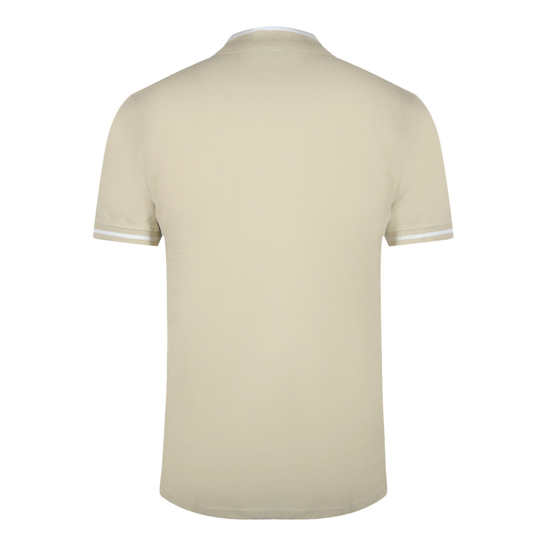 Cavalli Class Bold Stripe Beige Sand Polo Shirt TXT64R KB002 03528 - Style Centre Wholesale