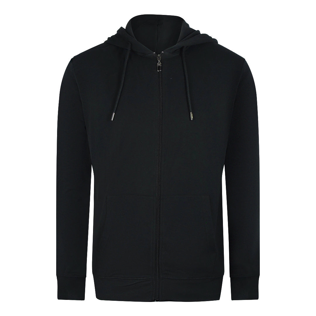 Cavalli Class Bold Floral Logo Black Zip-Up Hoodie TXT68H CF050 05051 - Style Centre Wholesale