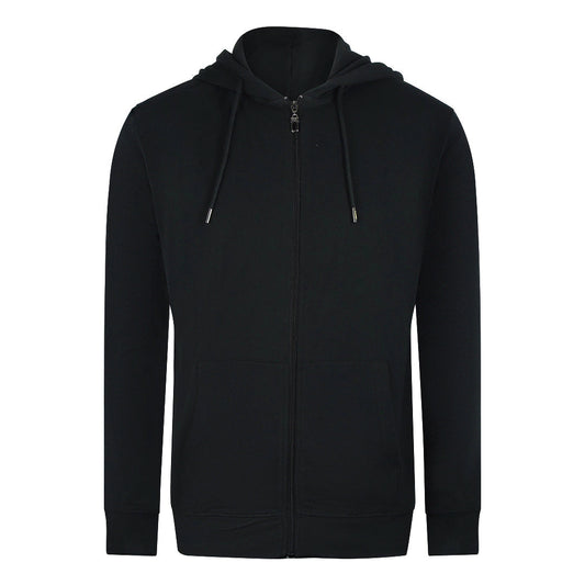 Cavalli Class Bold Floral Logo Black Zip-Up Hoodie TXT68H CF050 05051 - Style Centre Wholesale
