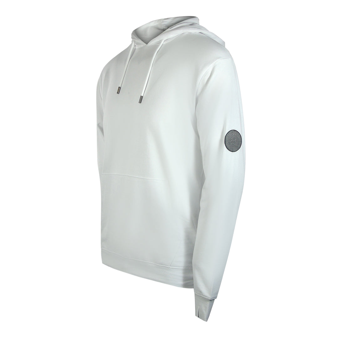 Cavalli Class Txt68I Cf050 00533 Off White Hoodie Sweatshirt Mens - Style Centre Wholesale