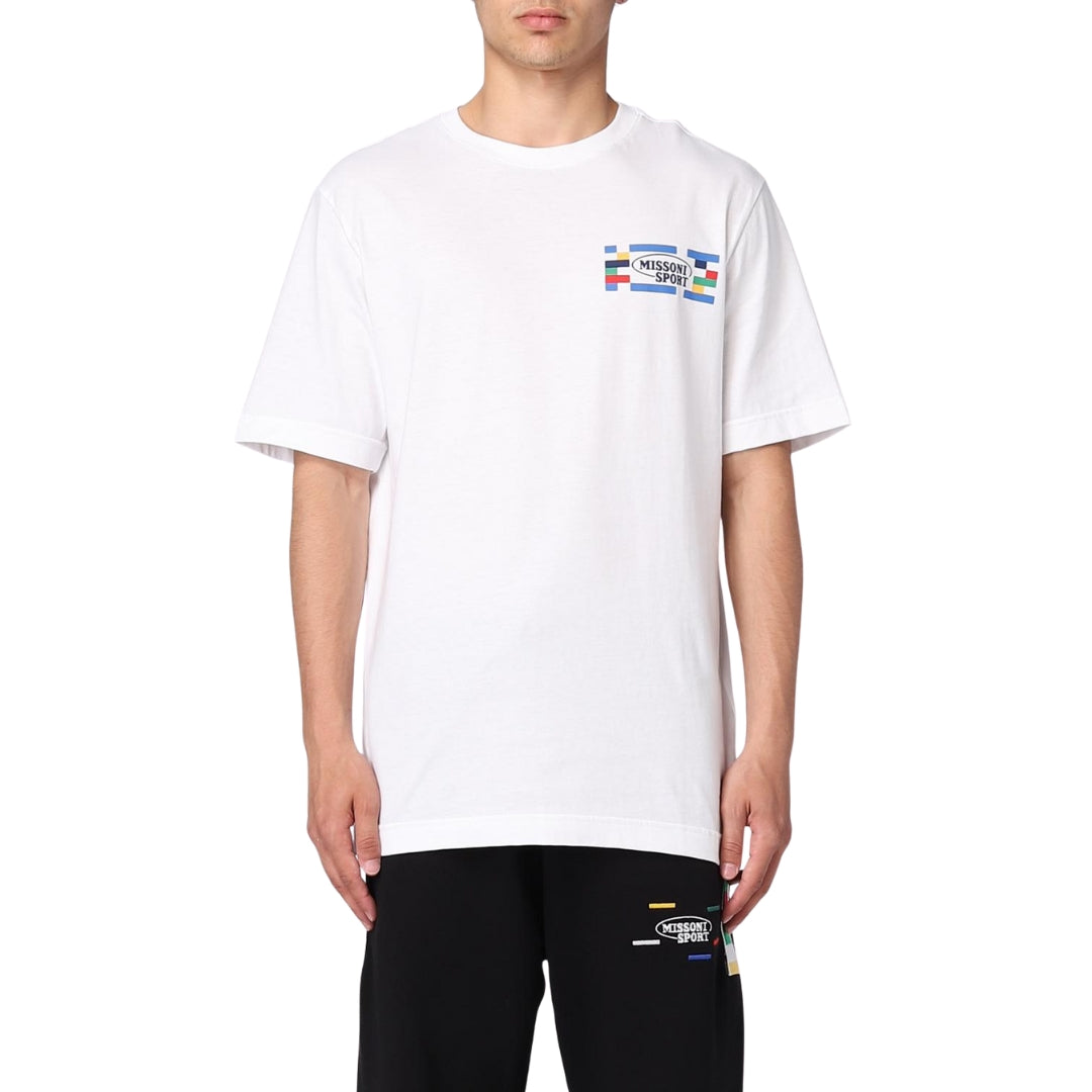 Missoni Short Sleeve T-Shirt White And Multicolor  Heritage S