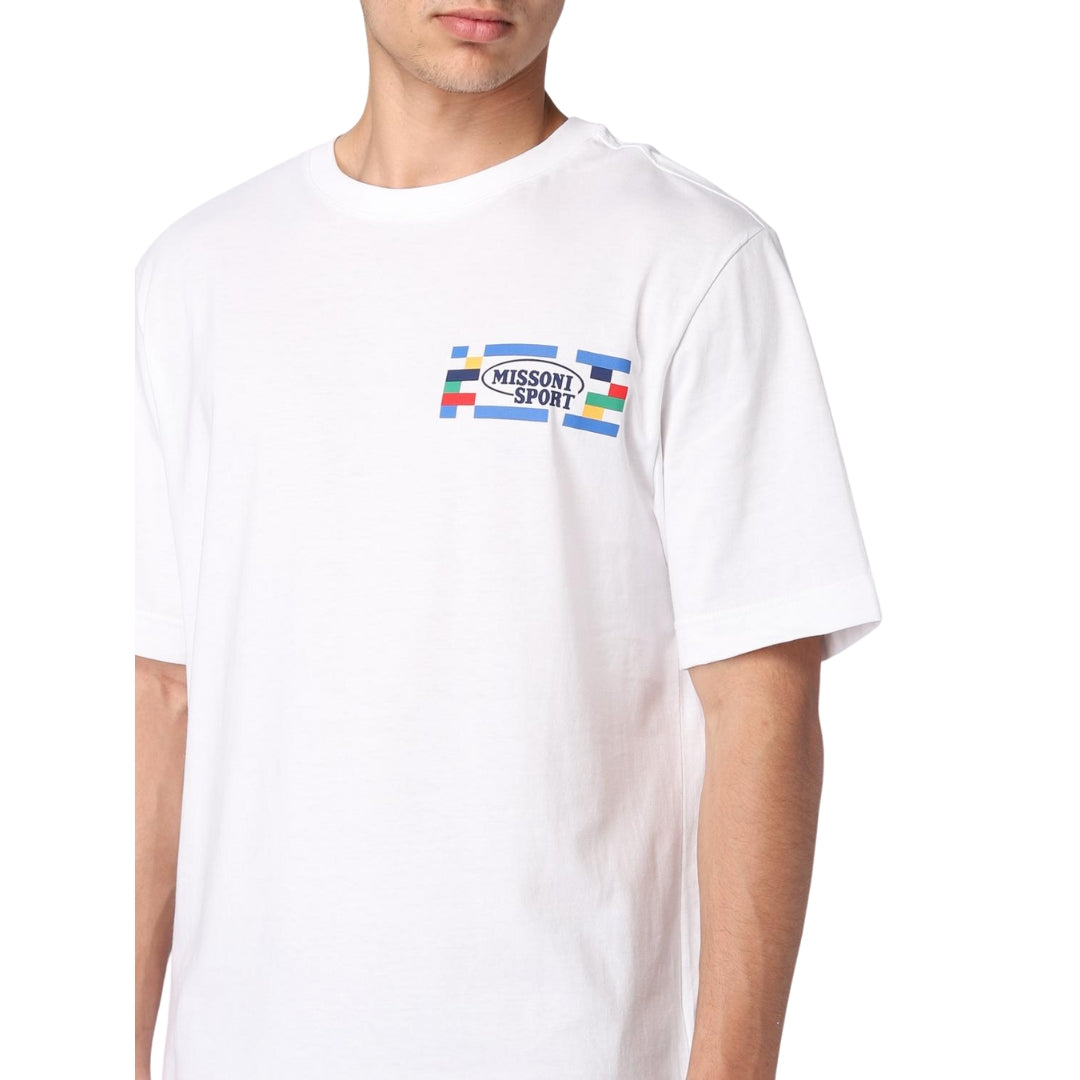 Missoni Short Sleeve T-Shirt White And Multicolor  Heritage S