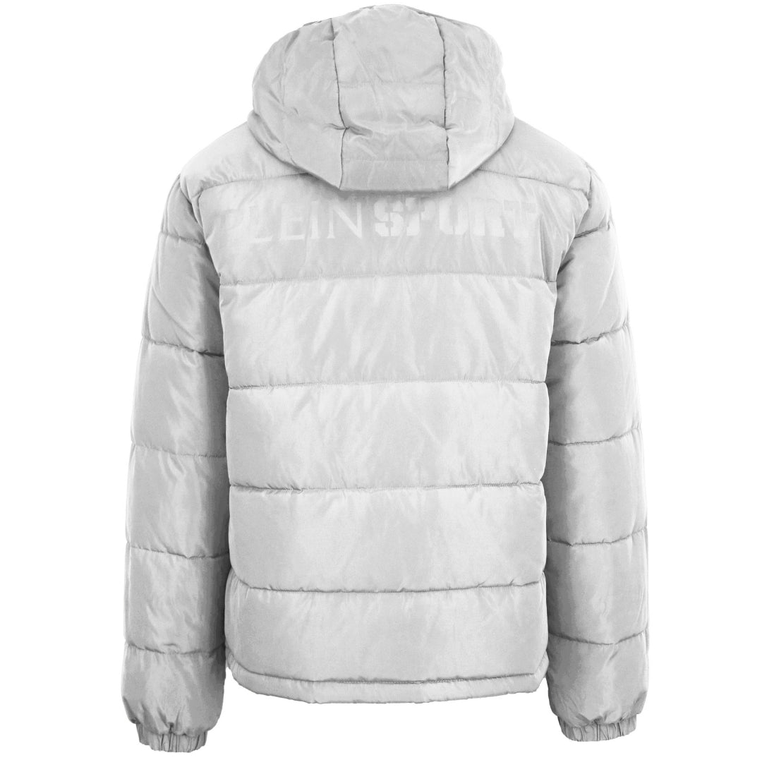 Plein Sport Bold Back Logo Padded Grey Jacket S