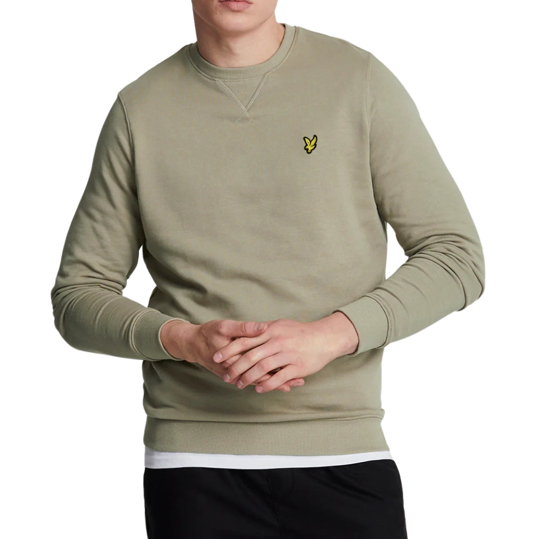 Lyle Scott Branded Sage Uniform Green Pull Over Sweatshirt - Style Centre Wholesale