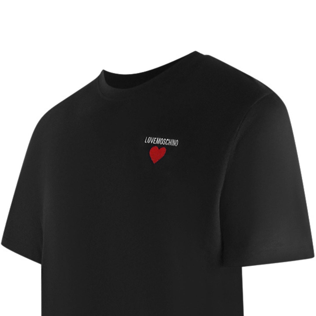 Love Moschino Jh7415Pp0Nl50000 Black  T-Shirt Mens