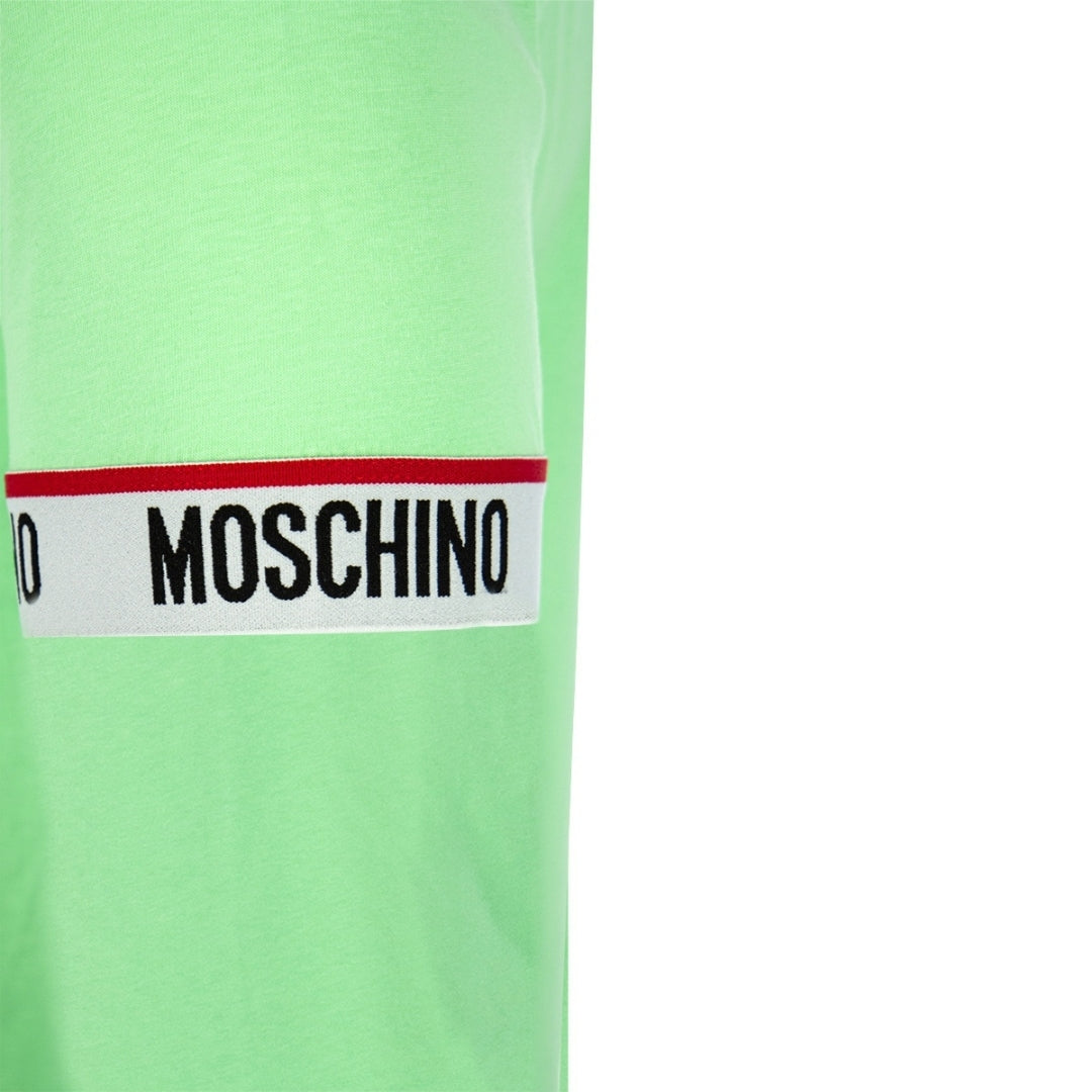 Moschino Taped Sleeve Ends Logo Green T-Shirt XS