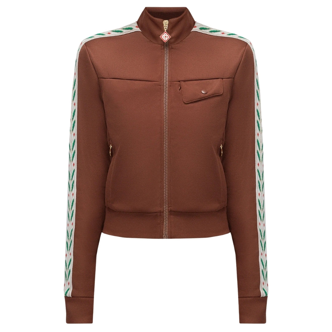 Casablanca Laurel Track Top Brown Wf23 Jtp 165 01 165 Brown Jackets Womens