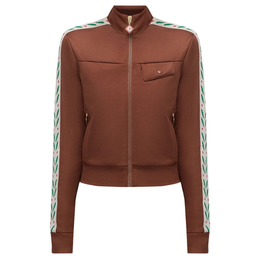 Casablanca Laurel Track Top Brown Wf23 Jtp 165 01 165 Brown Jackets Womens