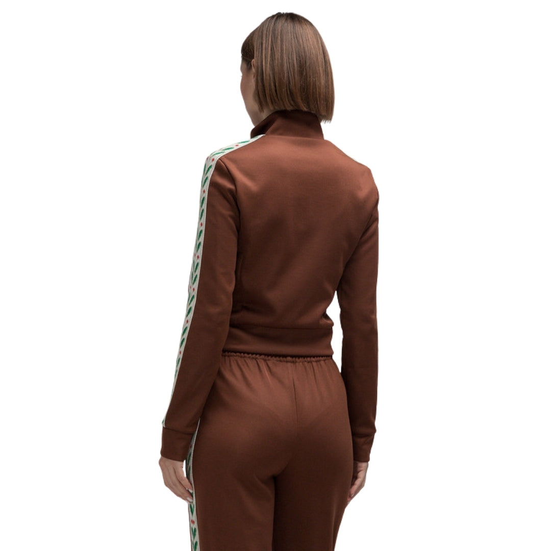 Casablanca Laurel Track Top Brown Wf23 Jtp 165 01 165 Brown Jackets Womens