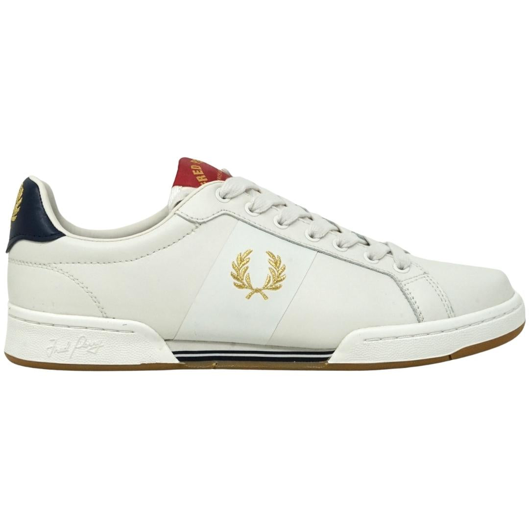 Fred Perry B1258 162 White Leather Trainers