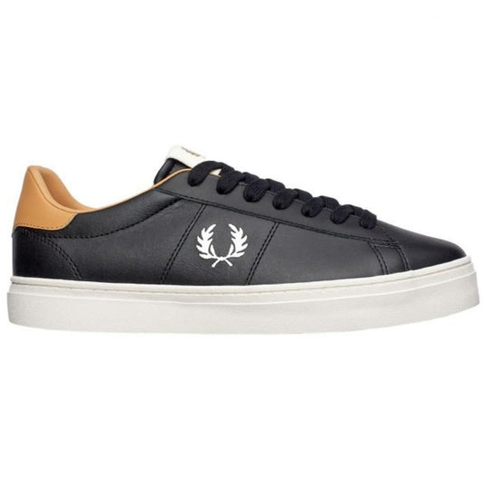 Fred Perry Spencer Vulc Leather B8350 102 Black Trainers B8350 102