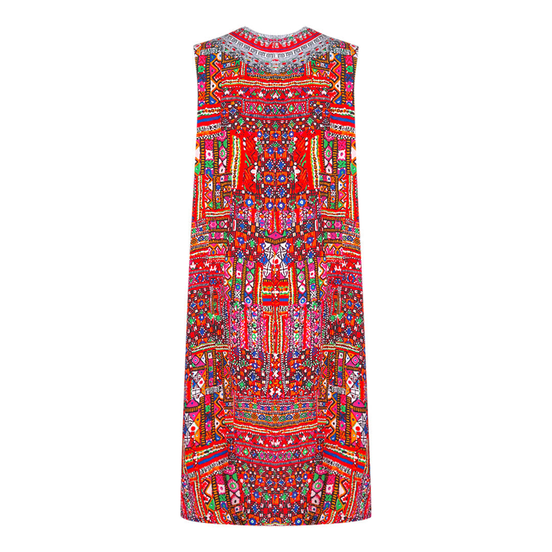 Inoa Banjara 12003 Print Multicoloured Reversable Long Shrug Cover Up