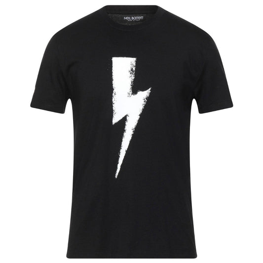 Neil Barrett Chalk Bolt Black T Shirt BJT006S R514S4