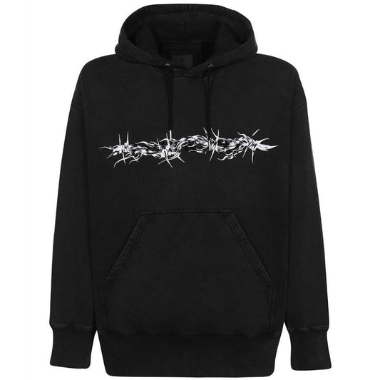 Givenchy Barbed Wired Logo Black Hoodie BMJ0D53Y69 001