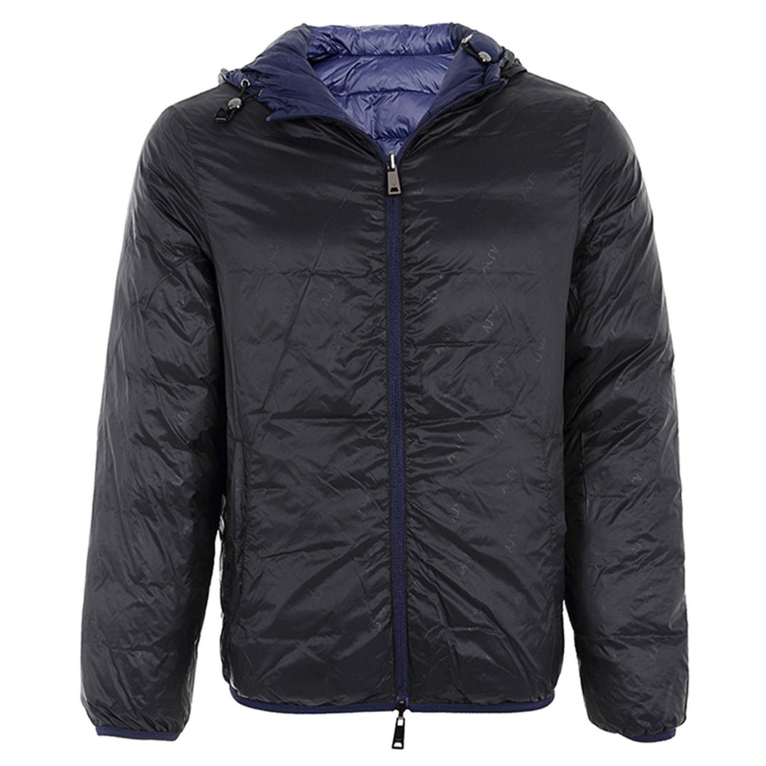 Armani Jeans Navy Blue Reversible Jacket - Style Centre Wholesale