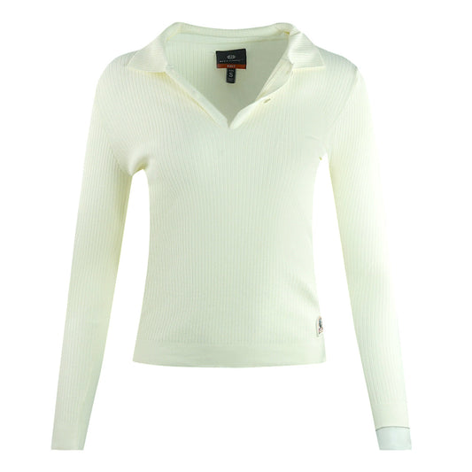 Parajumpers Caris Purity Long Sleeved White Polo Shirt Caris 0748