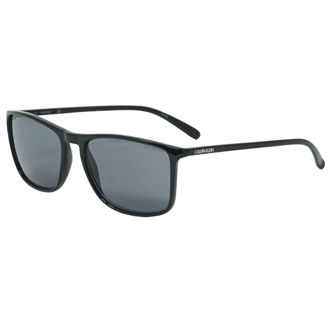 Calvin Klein Solid Smoke Lens Shiny Black Sunglasses Ck20524S 001 - Style Centre Wholesale