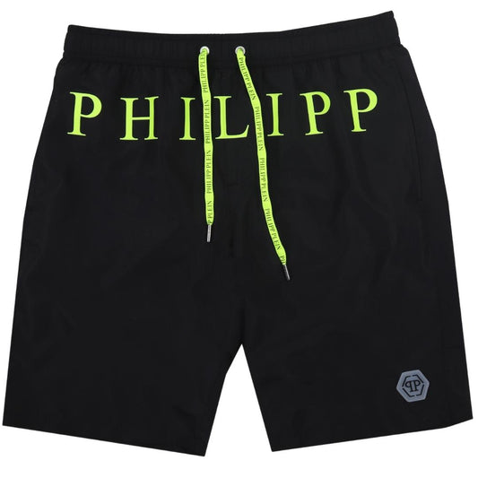 Philipp Plein Mens CUPP04 L0199 Swim Shorts Black