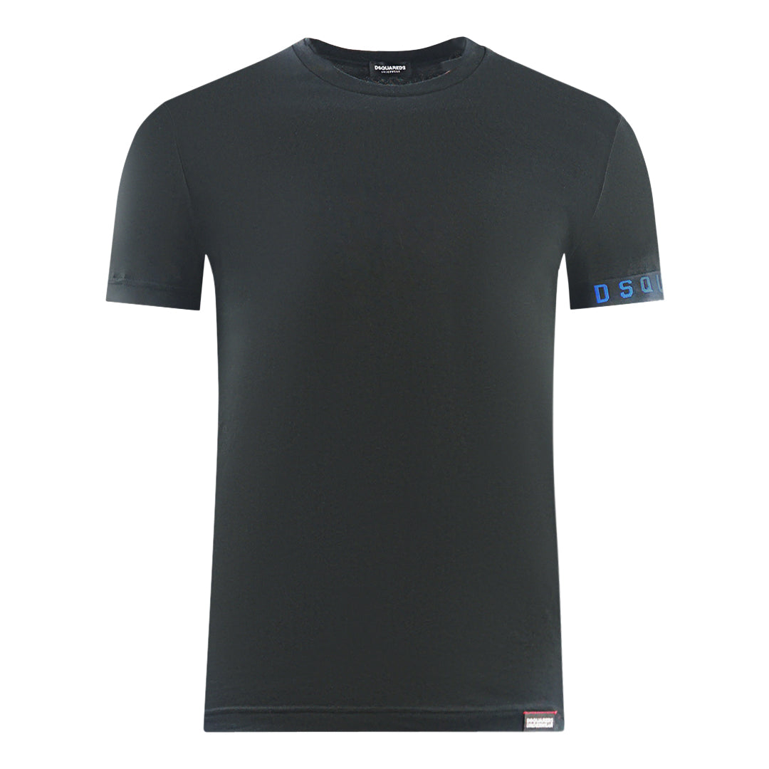 Dsquared2 Brand Logo on Sleeve Black Underwear T-Shirt D9M3S4870 16