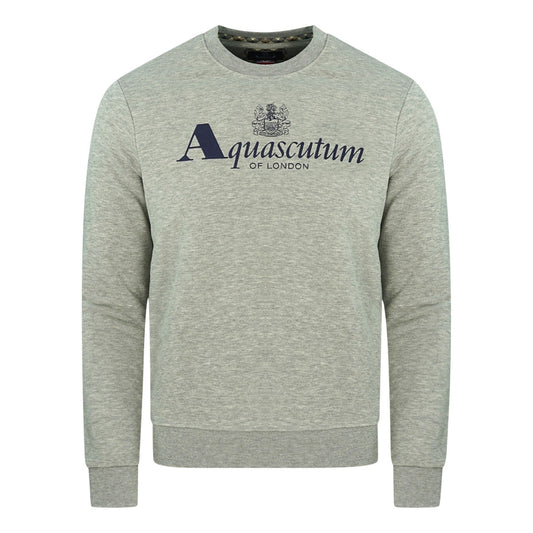 Aquascutum Of London Logo Grey Sweatshirt - Style Centre Wholesale