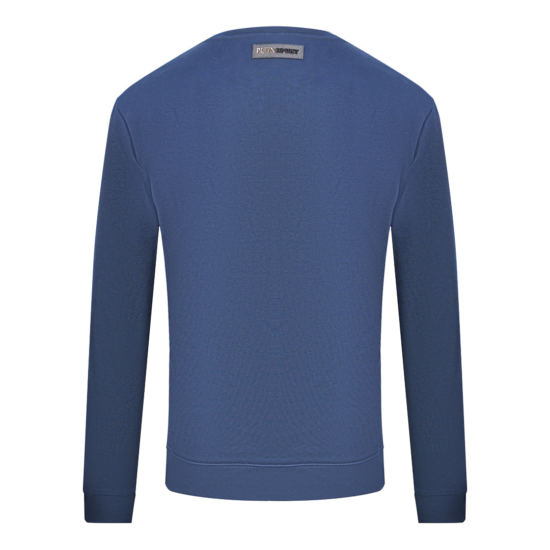 Philipp Plein Sport Signature Logo Navy Blue Jumper